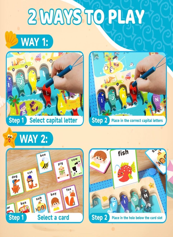 edutree Magnetic Alphabet Maze Letter Puzzle Board, Montessori Toys Alphabet Puzzle for 2 3 4 5 Years Old, Fine Motor Skills Toys Magnet Fishing Game for Kids 3-5, Birthday Gift for Girls Boys - Image 2